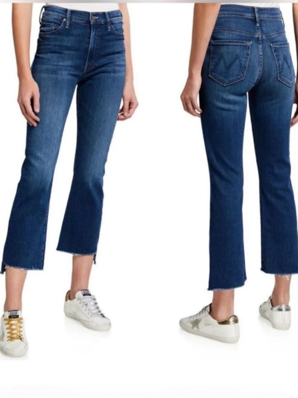 MOTHER jeans The Insider Crop Step Fray Turn of the Tide wash